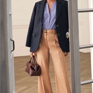 NWT Ann Taylor Belted Wide-Leg Pants